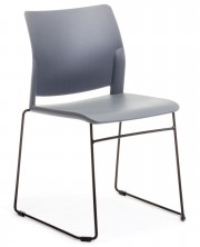 Oxygen Sled Chair. Frame: Black Or White. Shell: Black, Grey, White, Red